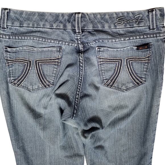 Y2K Vintage Seven7 Womens Size 12 Bootcut Jeans Medium Wash Jeans Denim Mid Rise - Picture 4 of 7